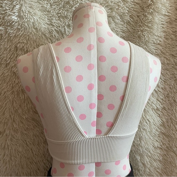 Garage White V Neck Bralette - Picture 2 of 7